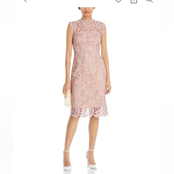 Eliza J Pink Lace Midi Dress - Picture 3 of 7